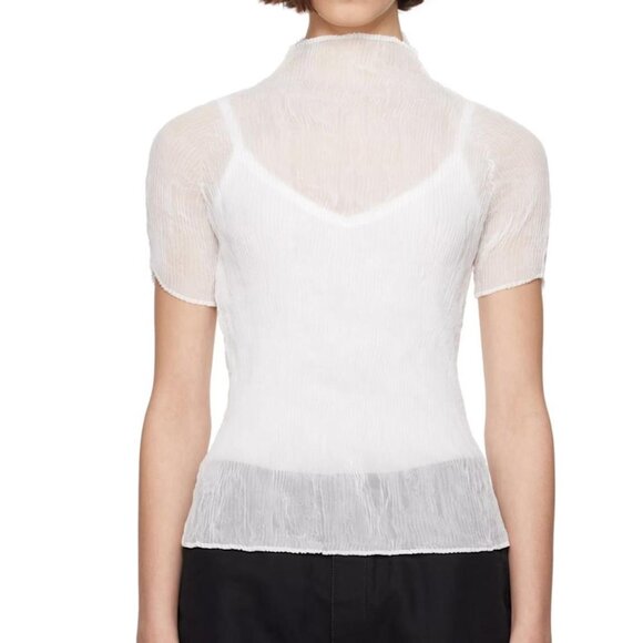 Issey Miyake Chiffon Twist Top in White - Picture 4 of 4